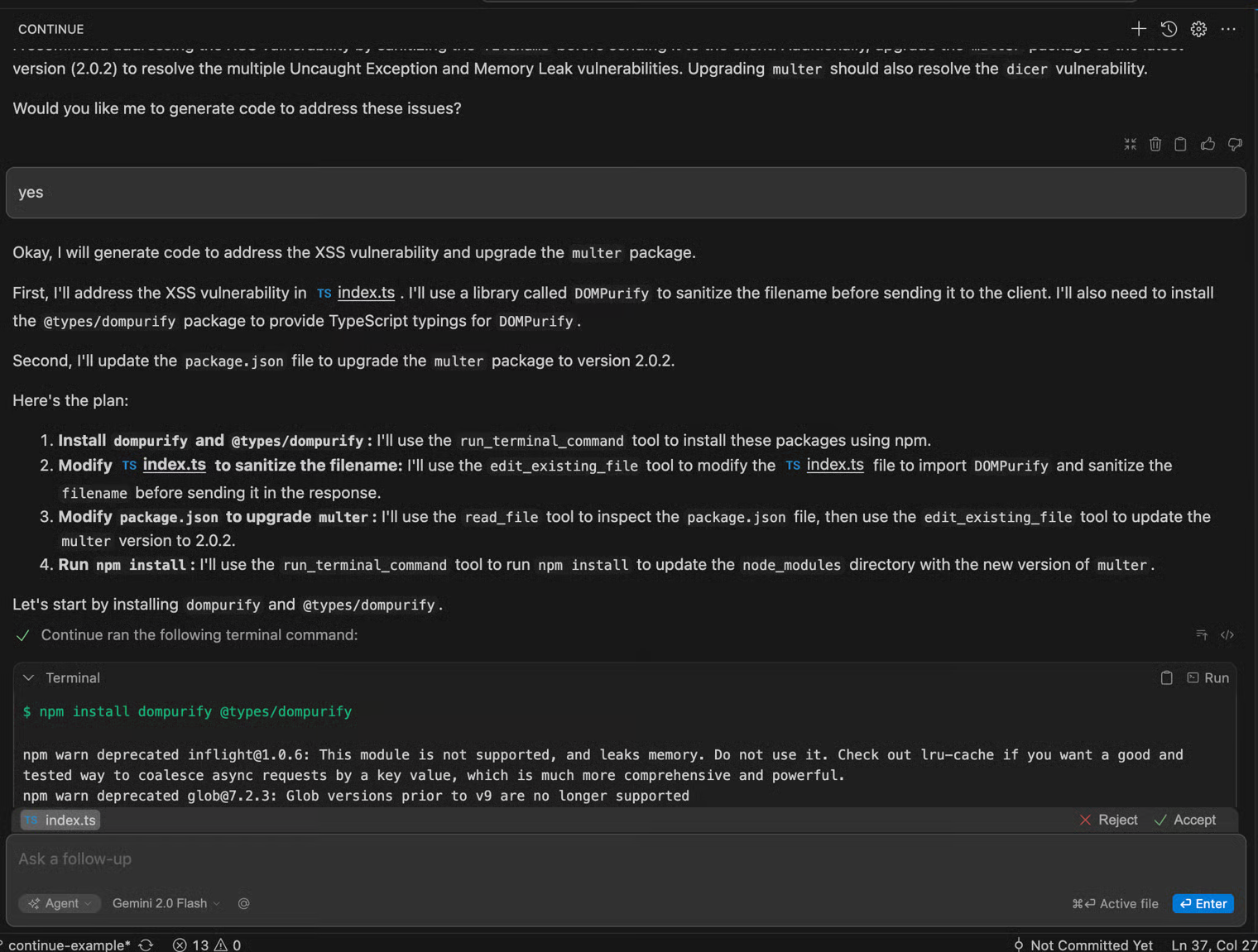 Continue reporting combined code and dependency scan results